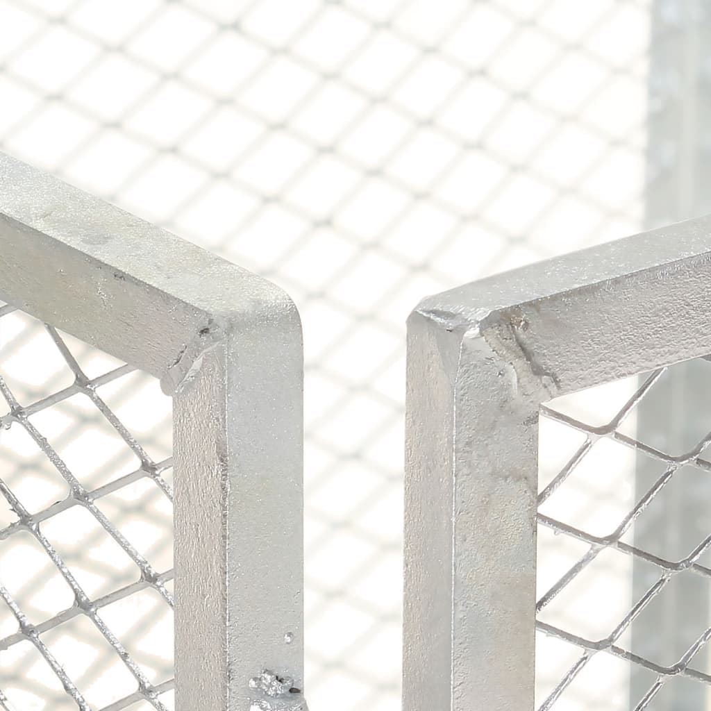 Compostiera da Giardino 85x85x70 cm in Ferro Zincato 146149