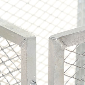 Compostiera da Giardino 85x85x70 cm in Ferro Zincato 146149