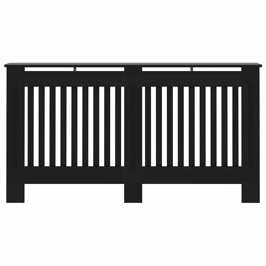 Copertura per Radiatore Nera 152x19x81,5 cm in MDF 288177