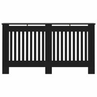 Copertura per Radiatore Nera 152x19x81,5 cm in MDF 288177