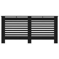 Copertura per Radiatore Nera 172x19x81,5 cm in MDF 288189