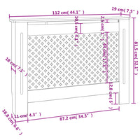 Copertura per Radiatore 112x19x81 cm in MDF cod mxl 76646