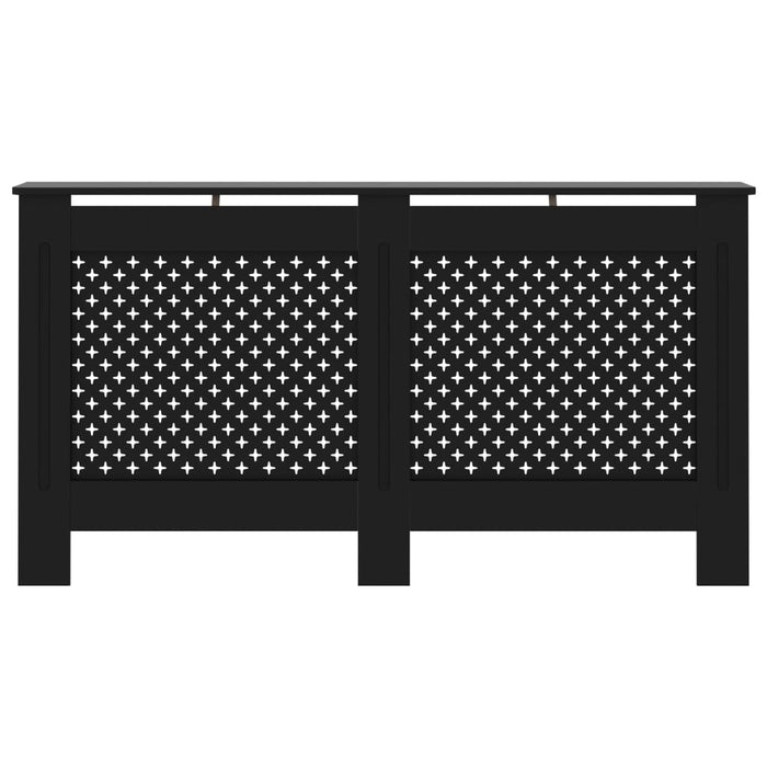 Copertura per Radiatore Nera 152x19x81 cm in MDF 288195