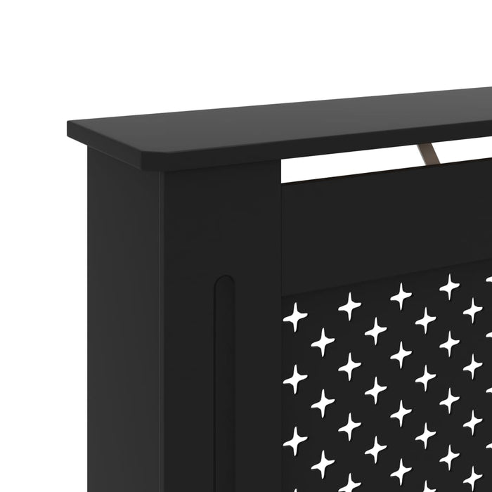 Copertura per Radiatore Nera 152x19x81 cm in MDF 288195