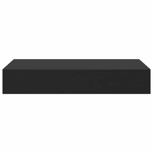 Mensola a Muro Galleggiante con Cassetto Nera 48x25x8 cm cod mxl 33510
