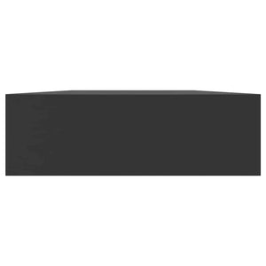 Mensola a Muro Galleggiante con Cassetto Nera 80x25x8 cm cod mxl 33736