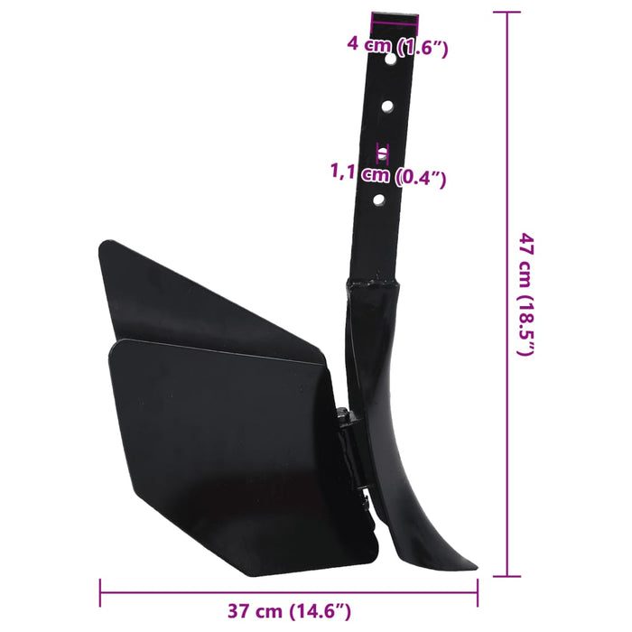 Accessorio per Aratro a Timone Nero in Metallo