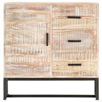 Credenza Bianca 73x30x75 cm in Legno Massello di Acacia 287327