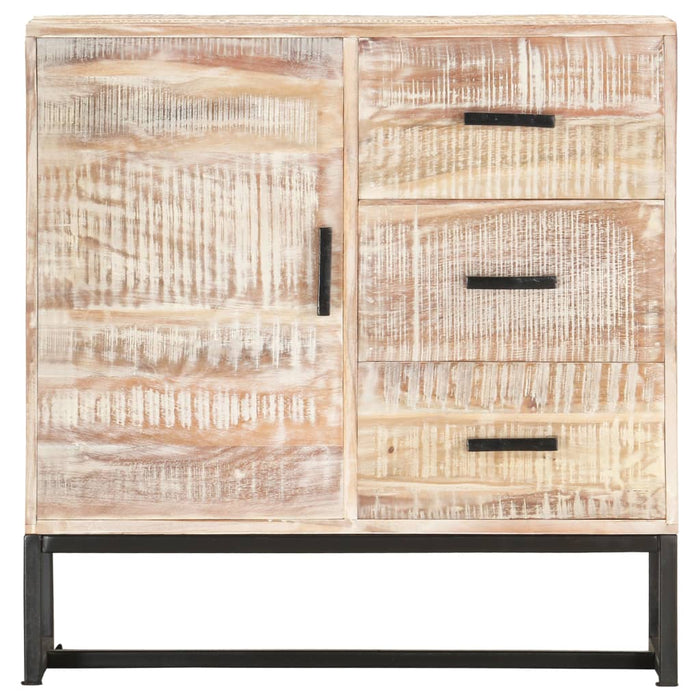 Credenza Bianca 73x30x75 cm in Legno Massello di Acacia 287327