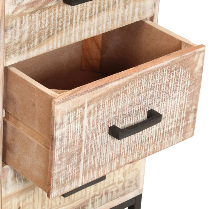 Credenza Bianca 73x30x75 cm in Legno Massello di Acacia 287327