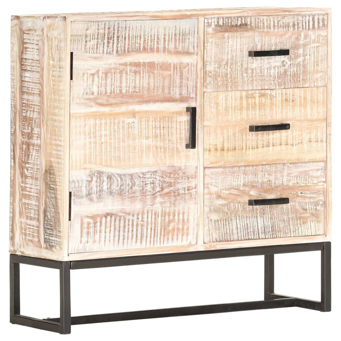 Credenza Bianca 73x30x75 cm in Legno Massello di Acacia 287327