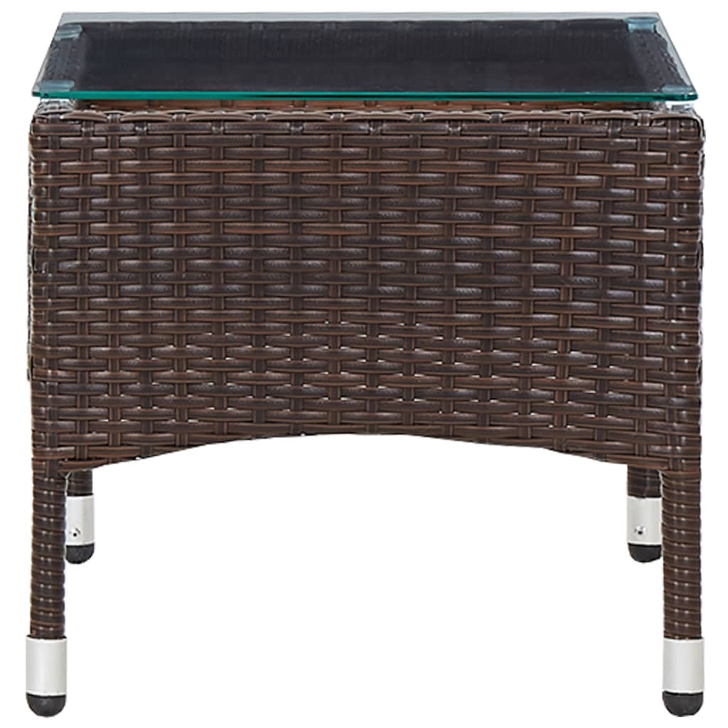 Tavolino da CaffÃ¨ Marrone 60x40x36 cm in Polyrattan cod mxl 34437