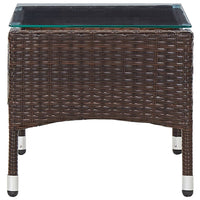 Tavolino da CaffÃ¨ Marrone 60x40x36 cm in Polyrattan cod mxl 34437