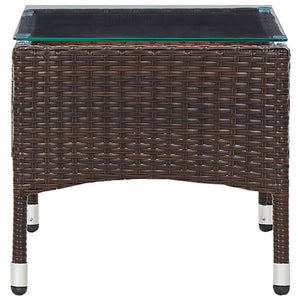 Tavolino da CaffÃ¨ Marrone 60x40x36 cm in Polyrattan cod mxl 34437