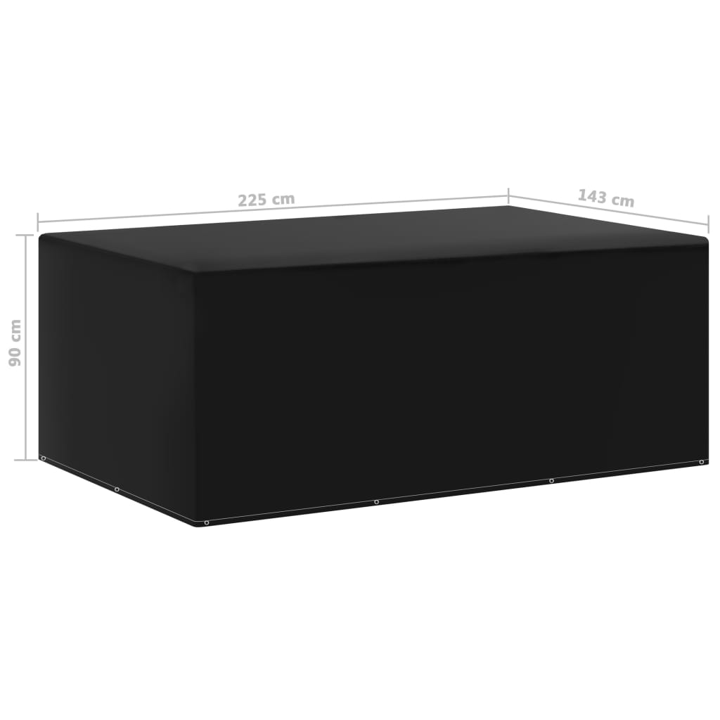 Copertura per Mobili da Giardino con 7 Occhielli 143x225x90 cm 48637