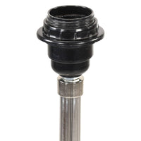 Lampada a Treppiede Marrone e Nero in Legno di Teak 141 cm 288079