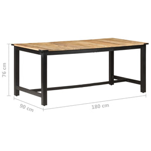 Tavolo da Pranzo 180x90x76 cm Legno Massello di Mango Grezzo 287436
