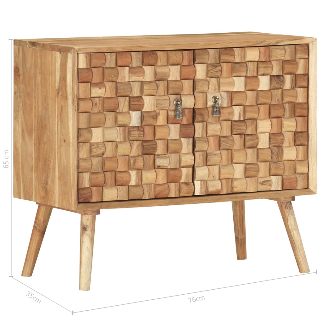 Credenza 75x35x65 cm in Legno Massello di Acacia 287439