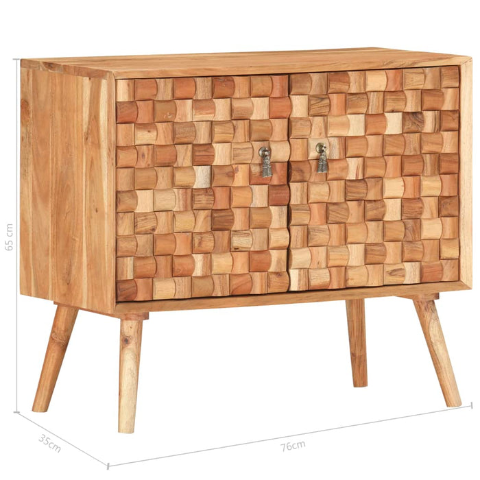 Credenza 75x35x65 cm in Legno Massello di Acacia 287439