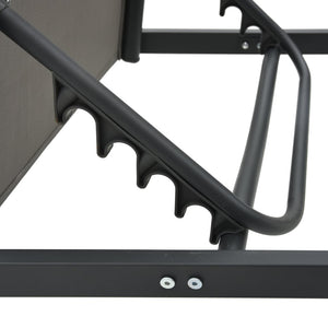 Sdraio sedia a sdraio prendisole lettino da giardino terrazza mobili da esterno alluminio e Textilene grigio 02_0012252