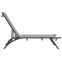 Set di 2 sdraio sdraio prendisole lettino da giardino terrazza arredo da esterno tessilene e acciaio 02_0012149