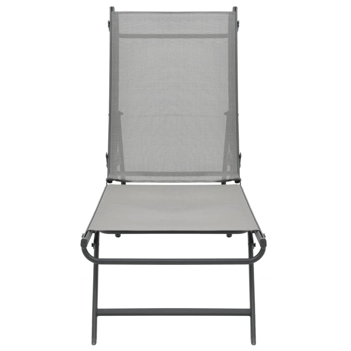 Set di 2 sdraio sdraio prendisole lettino da giardino terrazza arredo da esterno tessilene e acciaio 02_0012149