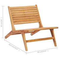 Sedia da Giardino in Legno Massello di Teak 49365