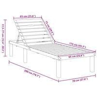 Lettino Prendisole in Legno di Pino Impregnato 49087