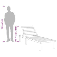 Lettino Prendisole in Legno di Pino Impregnato 49087
