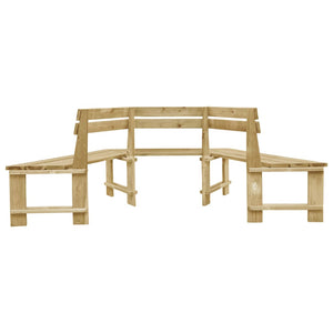 Panchina da Giardino 240 cm in Legno di Pino Impregnato