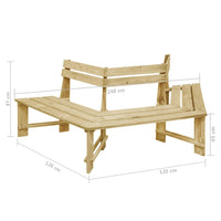 Panchina da Giardino 240 cm in Legno di Pino Impregnato 49089