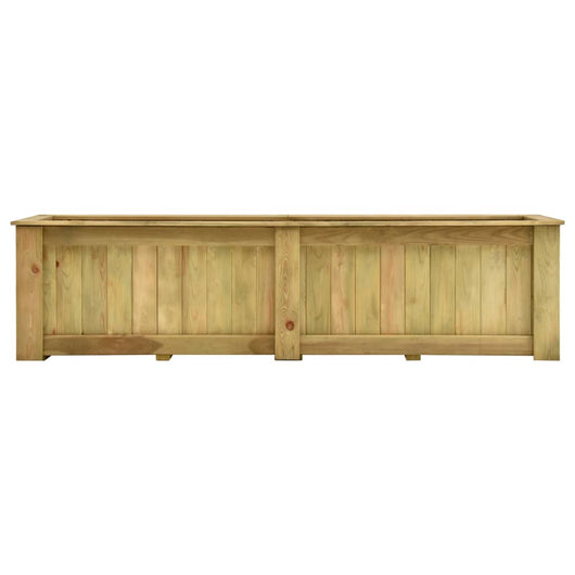 Fioriera rialzata fiori piante 196 cm legno di pino impregnato 02_0000845