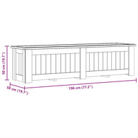 Fioriera Rialzata 196x50x50 cm in Legno di Pino Impregnato 49095