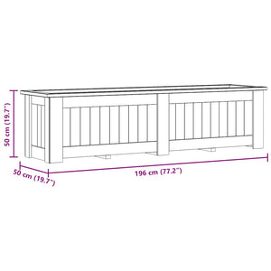 Fioriera Rialzata 196x50x50 cm in Legno di Pino Impregnato 49095