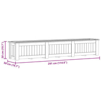 Fioriera Rialzata 291x50x50 cm in Legno di Pino Impregnato 49096