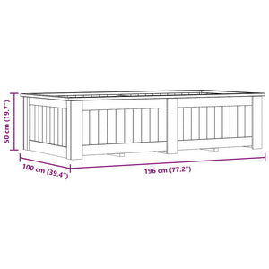 Fioriera Rialzata 196x100x50 cm in Legno di Pino Impregnato 49097