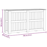 Fioriera Rialzata 196x50x100 cm in Legno di Pino Impregnato 49099