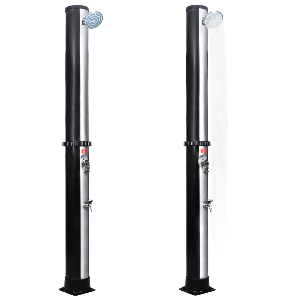 Outdoor Doccia Solare da Giardino con Soffione e Rubinetto 40 L 92391