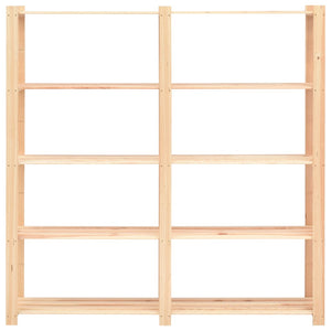 Scaffali a 5 Livelli 10 pz 170x38x170cm in Massello Pino 500 kg 3051112