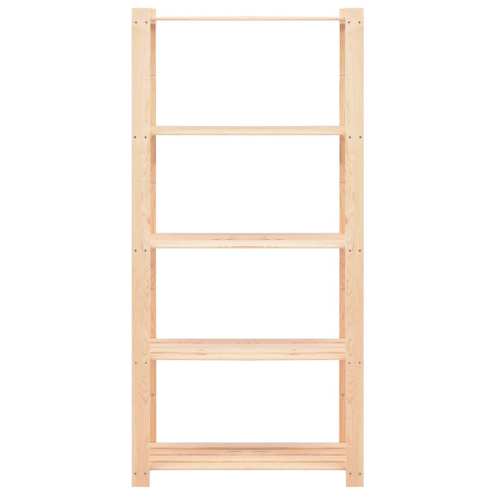 Scaffali a 5 Livelli 10 pz 80x38x170 cm in Massello Pino 250kg 3051116