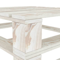 Tavoli da Giardino in Pallet 2 pz Bianchi in Legno 49336
