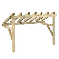 Tettoia per Porta d'Ingresso 200x100x100 cm in Legno di Pino 49454