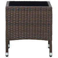 Tavolo da Giardino Marrone 40x40x45 cm in Polyrattan cod mxl 34193