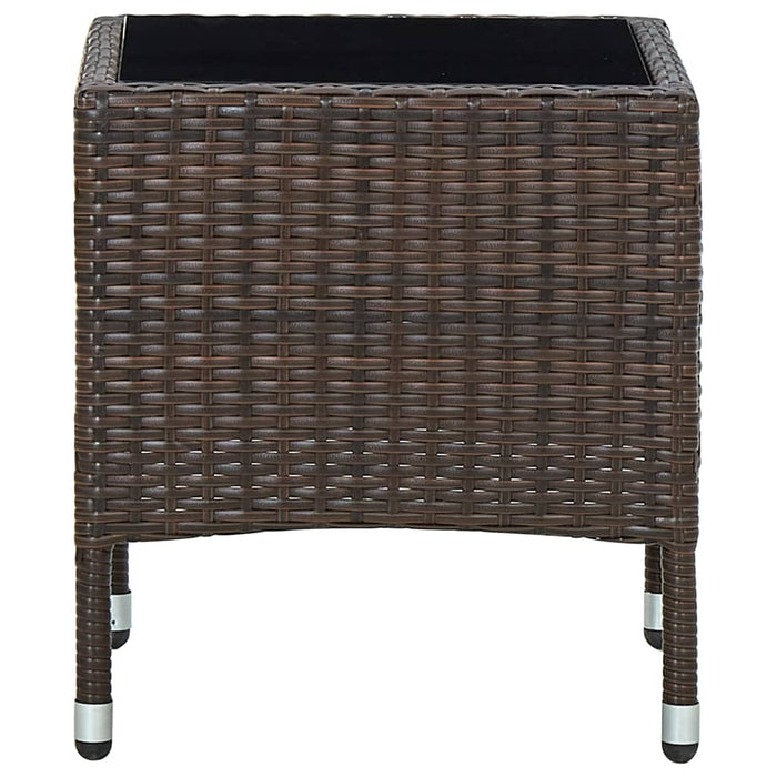 Tavolo da Giardino Marrone 40x40x45 cm in Polyrattan cod mxl 34193