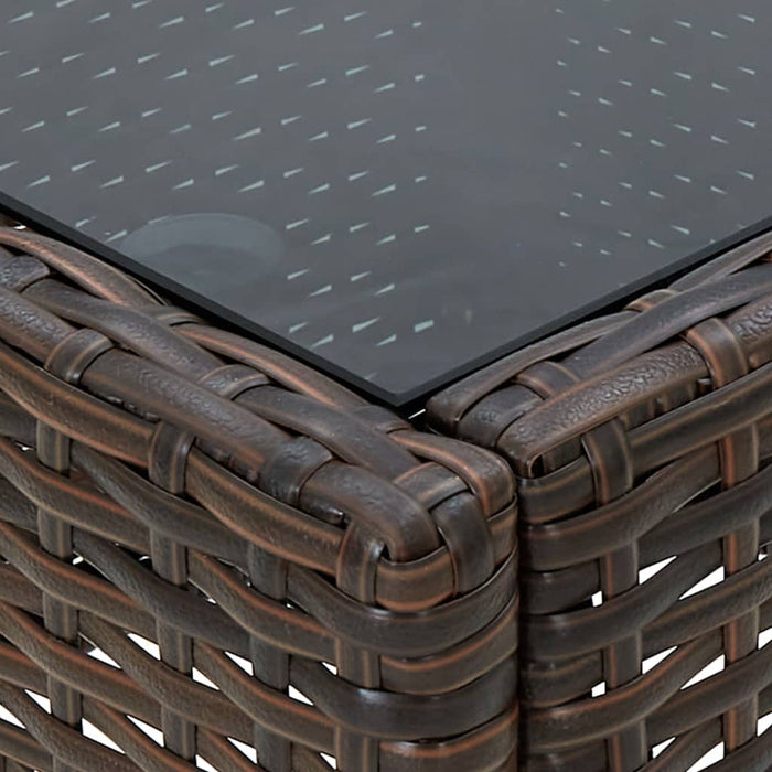 Tavolo da Giardino Marrone 40x40x45 cm in Polyrattan cod mxl 34193