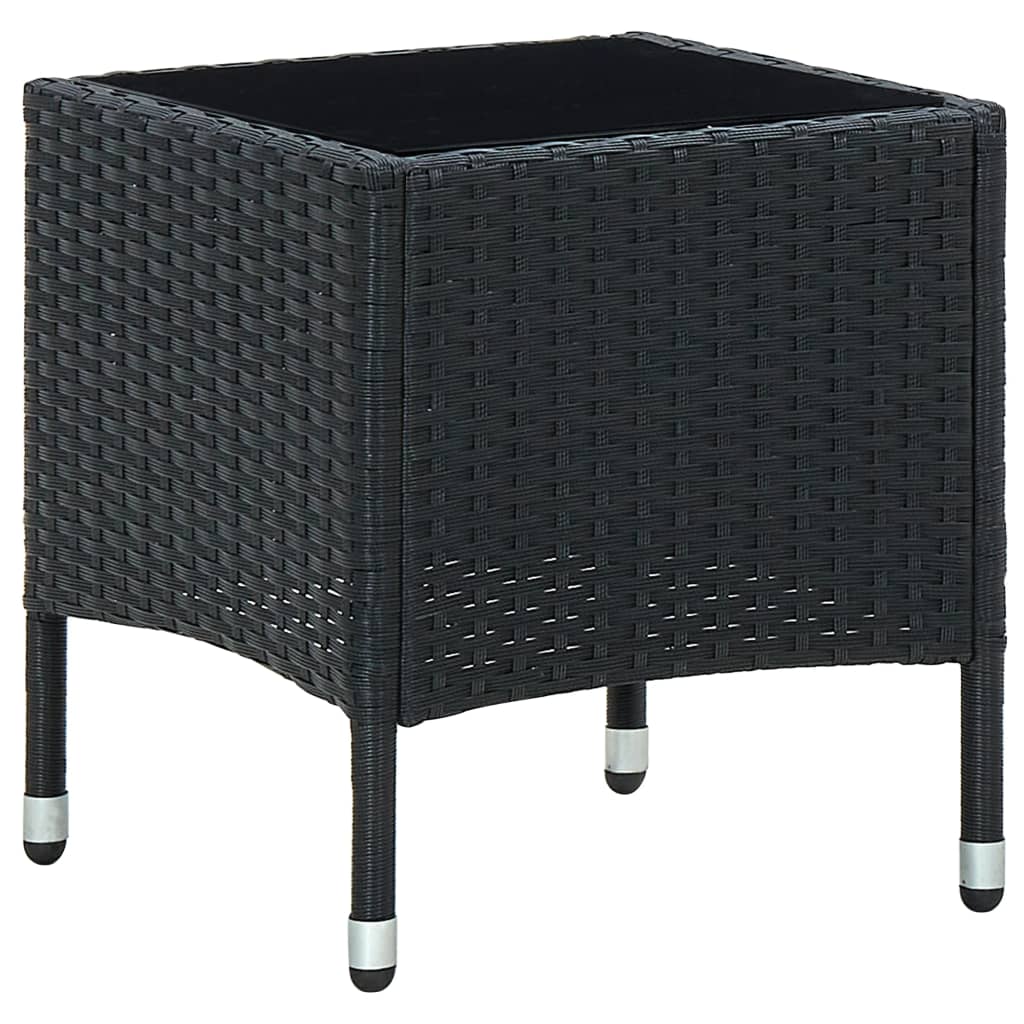 Tavolo da Giardino Nero 40x40x45 cm in Polyrattan cod mxl 34392