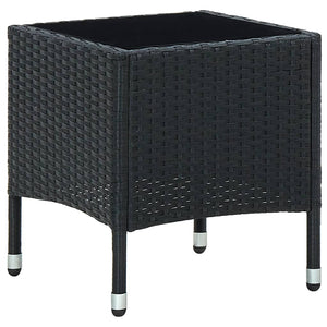 Tavolo da Giardino Nero 40x40x45 cm in Polyrattan cod mxl 34392