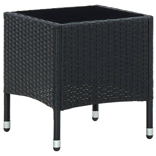 Tavolo da Giardino Nero 40x40x45 cm in Polyrattan cod mxl 34392