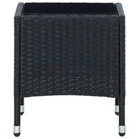 Tavolo da Giardino Nero 40x40x45 cm in Polyrattan cod mxl 34392