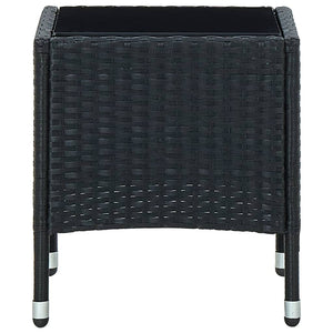 Tavolo da Giardino Nero 40x40x45 cm in Polyrattan cod mxl 34392
